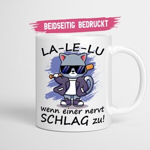Black humor mug with saying &quot;La Le Lu&quot; | Sarcasm mug, colleague gift, funny sayings mug, office mug