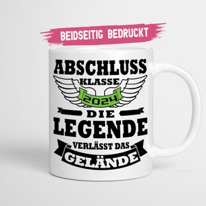 Graduation class of 2024 the legend leaves the premises | Graduation gift white mug