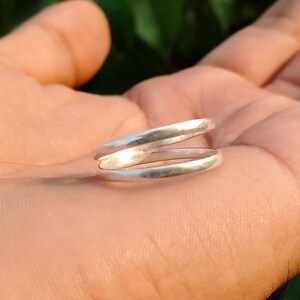 Handmade Sterling Silver Band Ring: Gemstone Spinner Ring
