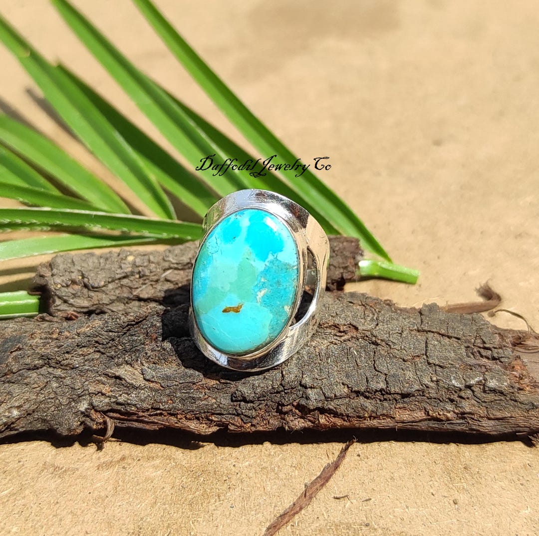 Handmade Mohave Turquoise Ring: 925 Sterling Silver Gemstone - Etsy
