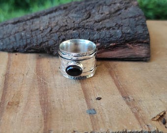Handmade Black Onyx 925 Sterling Silver Ring