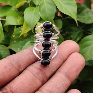 Natural Black Onyx Ring, 925 Sterling Silver Ring, Gemstone Ring, Handmade Ring, Designer Ring, Wedding Ring, Statement Ring, Gift For Her