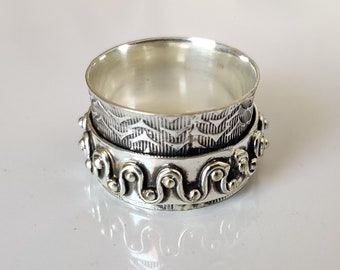 Handmade Sterling Silver Spinner Ring: Meditation Worry Ring