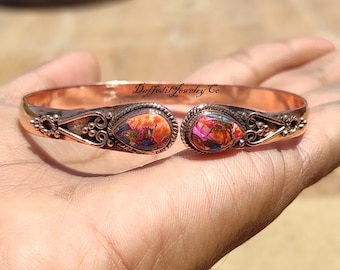 Native American Navajo Hand Stamped Handcrafted Copper Sterling