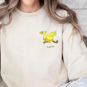FFVII Chocobo Sweatshirt, Final Fantasy VII Video Game Shirt, FF7 Shirt, Cozy Gamer Gifts For RPG Gamers,Gamercore Chocobo Racing Merch 2757