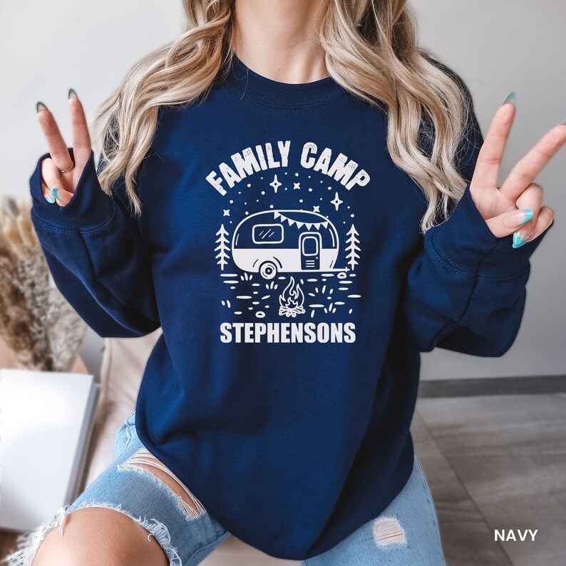 Custom Matching Family Camp Shirt, Happy Camper Sweatshirt, Group ...