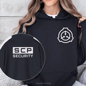Scp Foundation Security Shirt, Front And Back Print  Sweatshirt, Scp Emblem Logo Hoodie Gift For Scp Fans, Scp Universe Staff Merch 2966