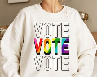 Merica Vote Shirt, Defend Equality LGBTQ Pride Sweatshirt, Grl Pwr Feminist TShirt, Pro Choice Social Justice Tee, Trans Rights Gift 3844