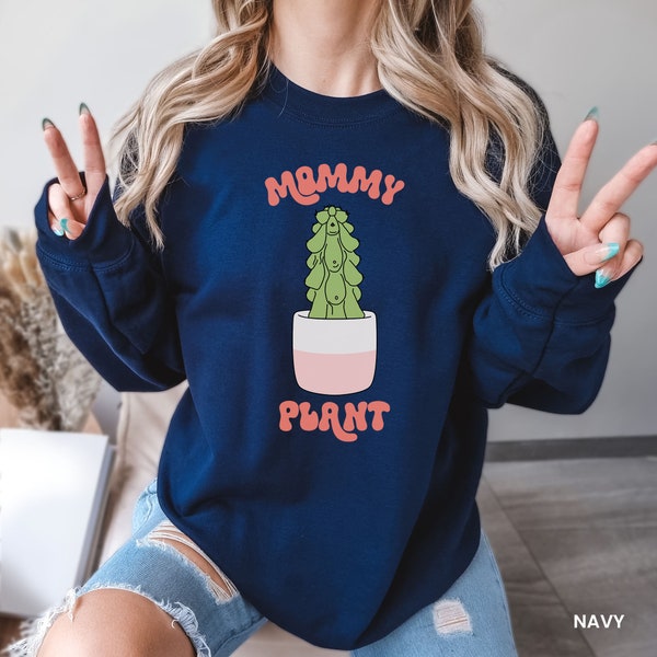 Boobie Kaktus Mama Pflanzen Shirt, Zimmerpflanzen botanisches Sweatshirt, Cottage Kern Garten Shirt, Muttertagsgeschenk für Pflanzenmutter 1523