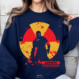 Radiation Warning Sweatshirt, Dead Space Merch, Sci-Fi Horror Video Game Shirt,Usg Ishimura Engineer Gift,Dead-Space Geek Nerd Sweater 3071L
