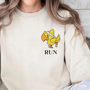 FF7 Chocobo Run Sweatshirt, Final Fantasy Vii Video Game Shirt, Final Fantasy 7 Shirt, Gifts For RPG Gamers, Marathon Runner Athlete 2860