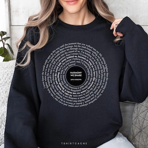 Custom Vinyl Song Favorite Lyrics Shirt, Personalized Music Artiste Lover Sweatshirt, Rock Band Gift For Concert, Musician Teacher Tee 2460