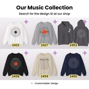 Custom Song Lyrics Hoodie, Favorite Track Front And Back Shirt, Music Teacher Gift, Musical Concert Show Lover Merch, Audiophile Gift 2487 image 15