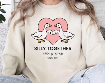 Custom Couple Goose Bump Shirt, Personalized Name Date Sweatshirt, Funny Anniversary Gift, I Love My Girlfriend Wife Valentines Day Tee 3679