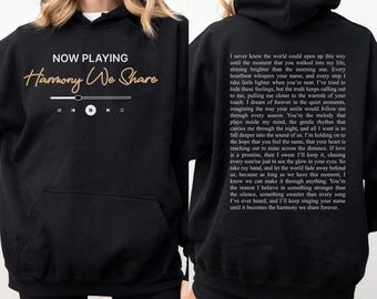 Custom Song Lyrics Shirt, Personalized Front And Back Music Lover Sweatshirt, Rock Band Gift For Concert Festival, Musical Teacher Tee 2475