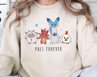 Pals Forever Shirt, Palworld Chillet Lamball Sweatshirt, Video Game Streamer Merch, Comfort Colors Monster Tamer T-Shirt, Creator Tee 3010
