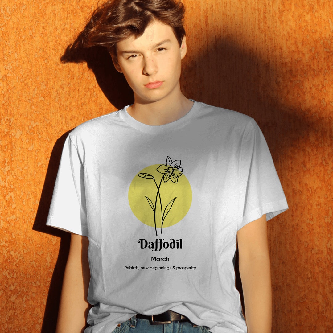 March Birth Month Flower Meaning Tshirt Winter Season Flora Etsy