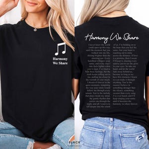 Custom Song Lyrics Hoodie, Favorite Track Front And Back Shirt, Music Teacher Gift, Musical Concert Show Lover Merch, Audiophile Gift 2487 image 4