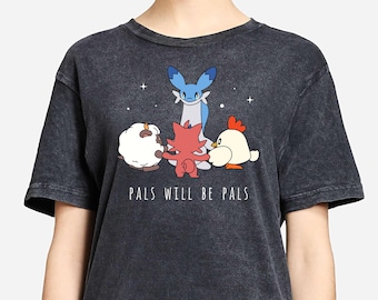 Pals Will Be Pals Shirt, Chillet Lamball Palworld Sweatshirt,Video Game Streamer Merch,Comfort Colors Monster Trainer T-Shirt,Gamer Tee 3009