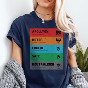 SCP Foundation Sweatshirt, SCP Logo Emblem Merch, Secure Contain Protect TShirt, Scp Universe Gift, Containment Class Crewneck Shirt 2863