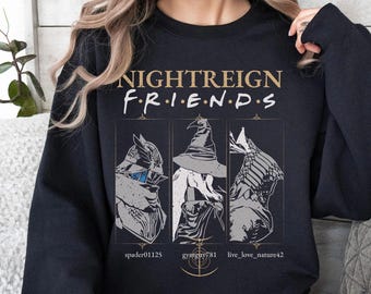 Custom Elden Ring Nightreign Shirt, Forsaken Hollow Nightfarer Merch, Name Sweatshirt, Fromsoft Video Game Gamercore Gift for RPG Gamer 2958