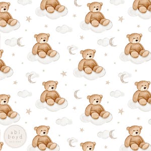 Naadloos patroon teddybeer, herhalend patroon, naadloos bestand teddybeer, tegel herhalen, nieuwe baby, naadloos naadloos beerbestand