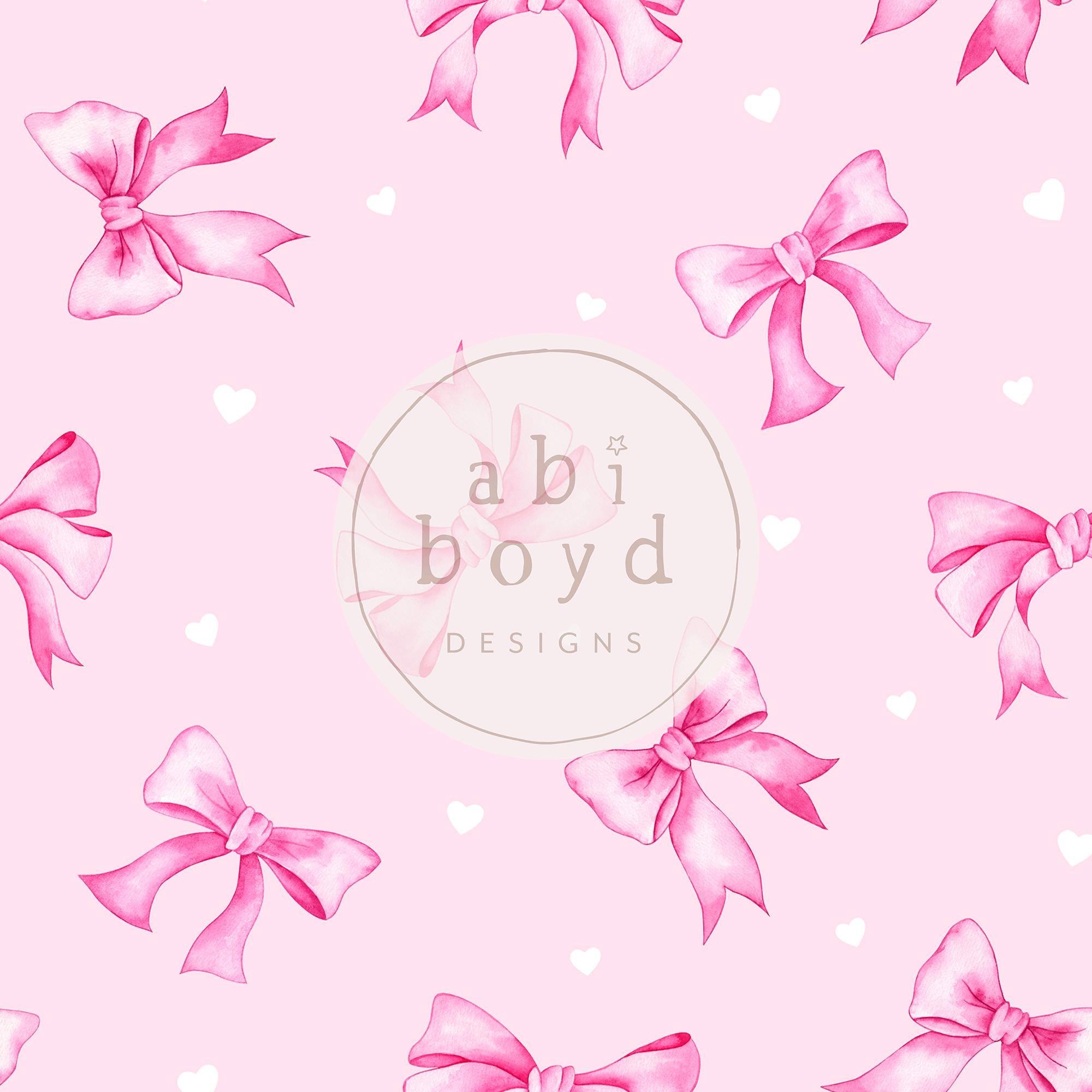 Pink Coquette Bow Seamless Pattern, Bows and Hearts Repeating Pattern ...