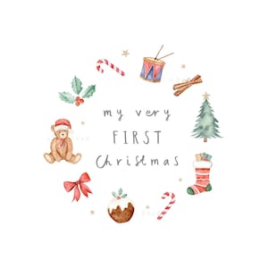 My first Christmas PNG sublimation file, baby's very first Christmas heat transfer design, Newborn Christmas wreath png, Christmas PNG 2025