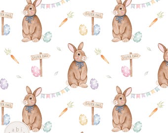 Archivo sin costuras de conejito de Pascua, patrón sin costuras de conejo de Pascua neutro, archivo sin costuras de Pascua lindo, patrón de superficie de primavera