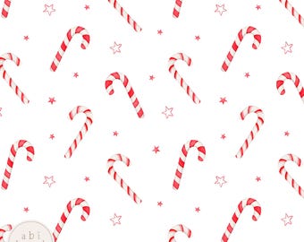 Candy Cane seamless file, Christmas Seamless Pattern for Commercial Use, Christmas Digital Paper