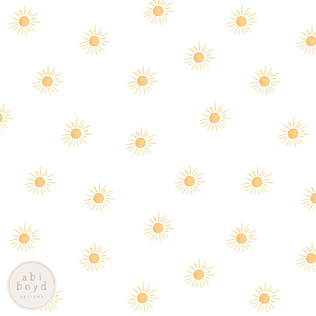 Sunlight Pattern Photography Simple Sun Seamless Pattern, Dainty Celestial Repeating Pattern ...
