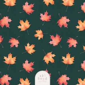 Modèle sans couture d'automne, fichier sans couture de feuilles d'érable, motif de répétition de feuilles d'automne aquarelle