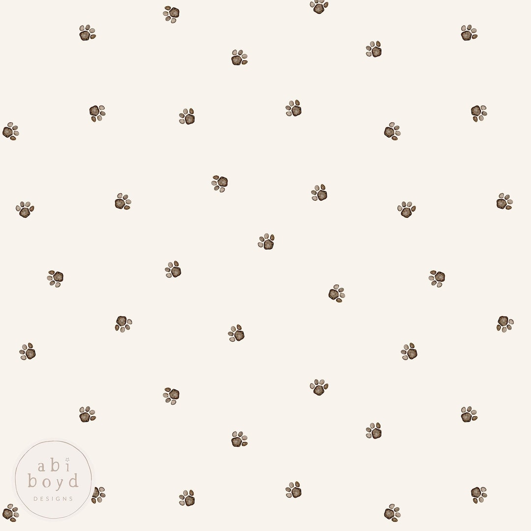Paw Print Seamless Pattern / Dog Paws Repeating Pattern / Teddy ...