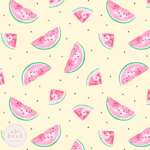 Seamless Watermelon Pattern | High-Resolution Digital Download | Perfect for Fabric, Clothing, and Scrapbooking