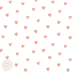 Heart Seamless Pattern, Valentine Hearts seamless file, Repeat Tile, Valentine's Day Pattern, Heart Digital Paper