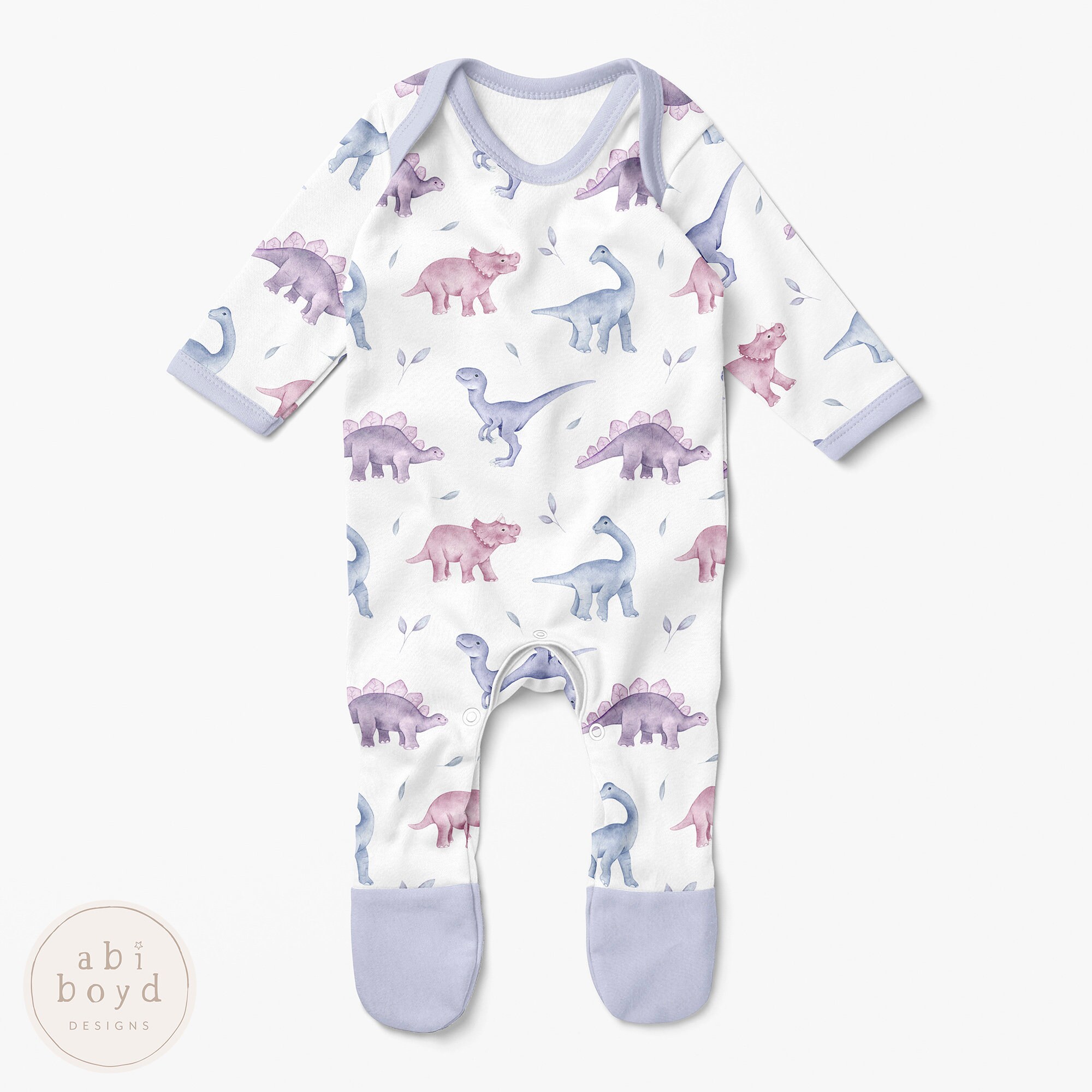 Dino Dinosaur Cartoon Pattern Print Women Long Robe