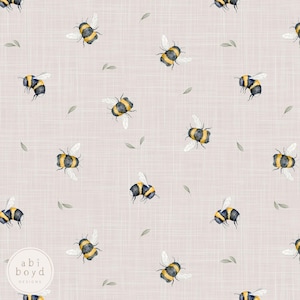 Aquarell Hummel Muster, einfache Biene wiederholendes Muster, geschlechtsneutrale nahtlose Datei für den persönlichen und kommerziellen Gebrauch