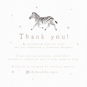 May include: Thank you! By purchasing from my store, you are supporting a freelance designer. If you have any questions, please don't hesitate to contact me and I will be happy to help! Follow me on Instagram for exclusive patterns: @abiboyddesigns