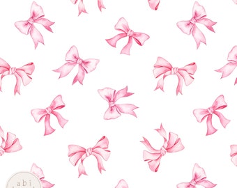 Red and Pink Coquette Bow Seamless Pattern, Valentine's Ribbon ...