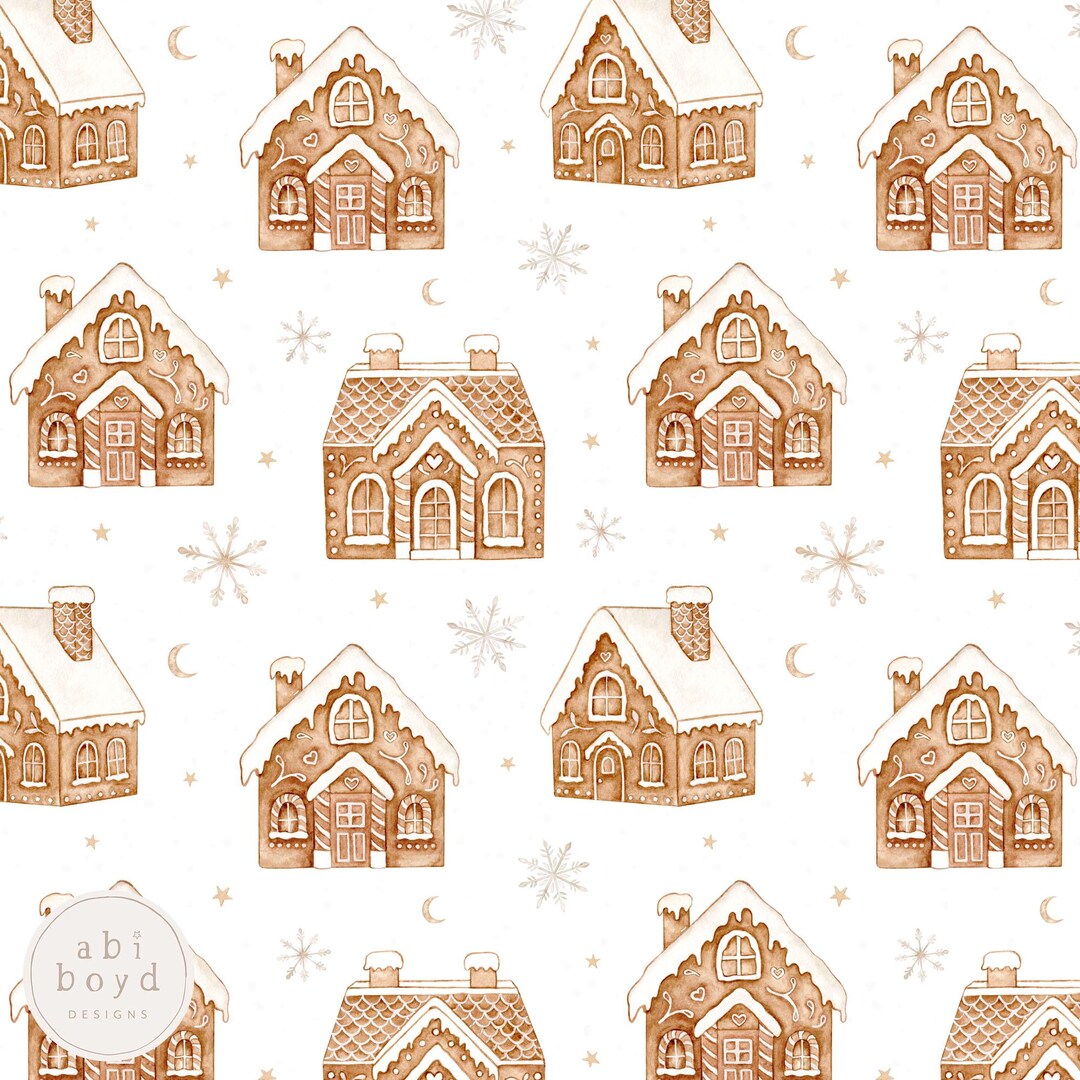 Christmas Gingerbread Seamless File, Xmas Cookies Repeating Pattern ...