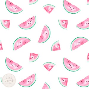 watermelon seamless pattern on a white lavender background. Available for personal and commercial use.
