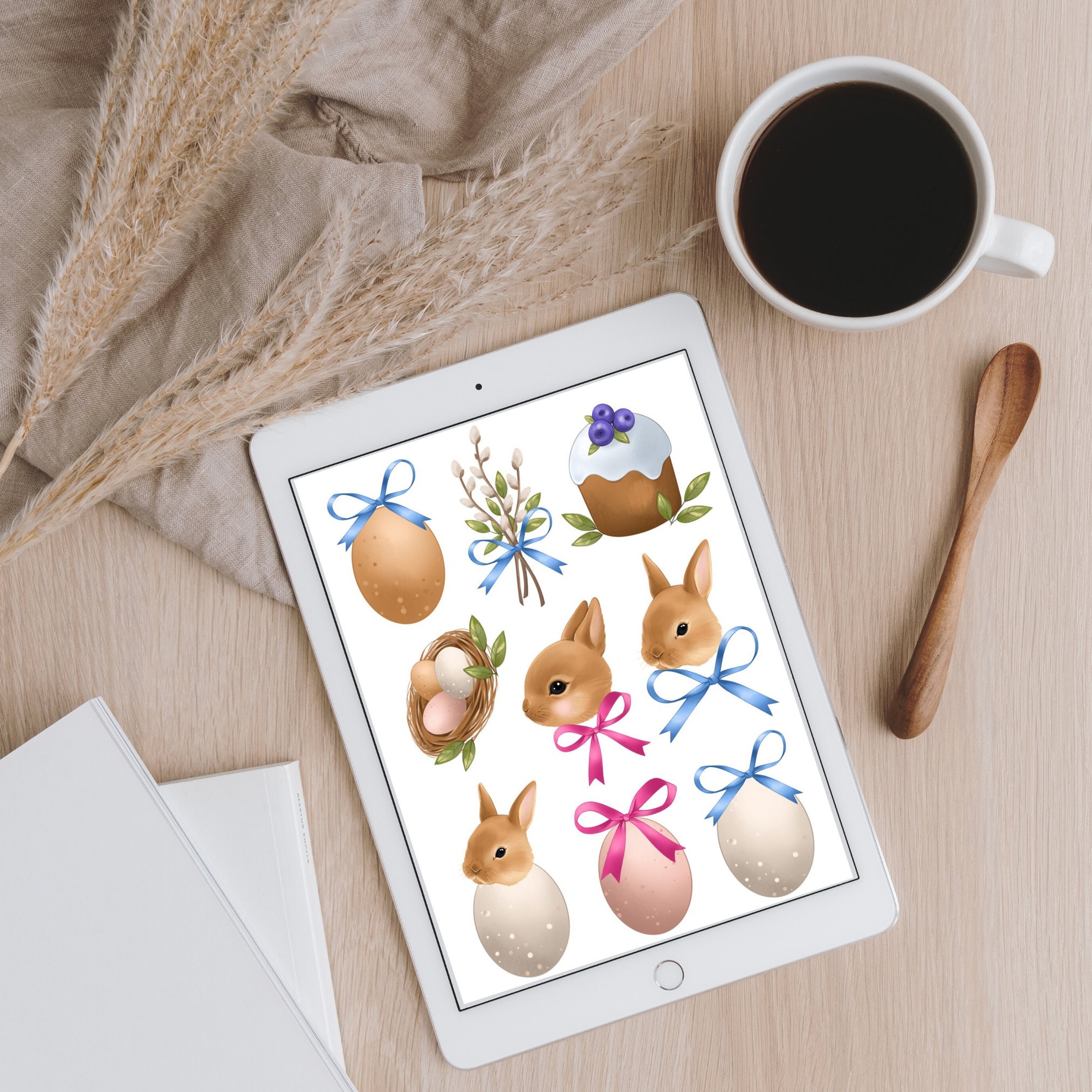 Pre-cropped Digital Stickers / Easter Stickers / Goodnotes Planner ...