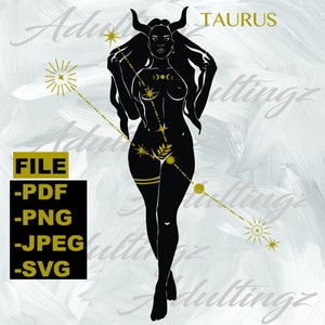Taurus, Zodiac Signs SVG, Astrology Signs svg, Zodiac Symbols svg, Constellation Signs svg, Astrology, Horoscope, Cricut, Silhouette
