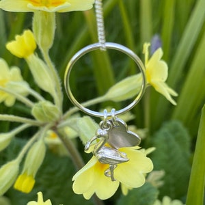 Vintage silver heart charm necklace