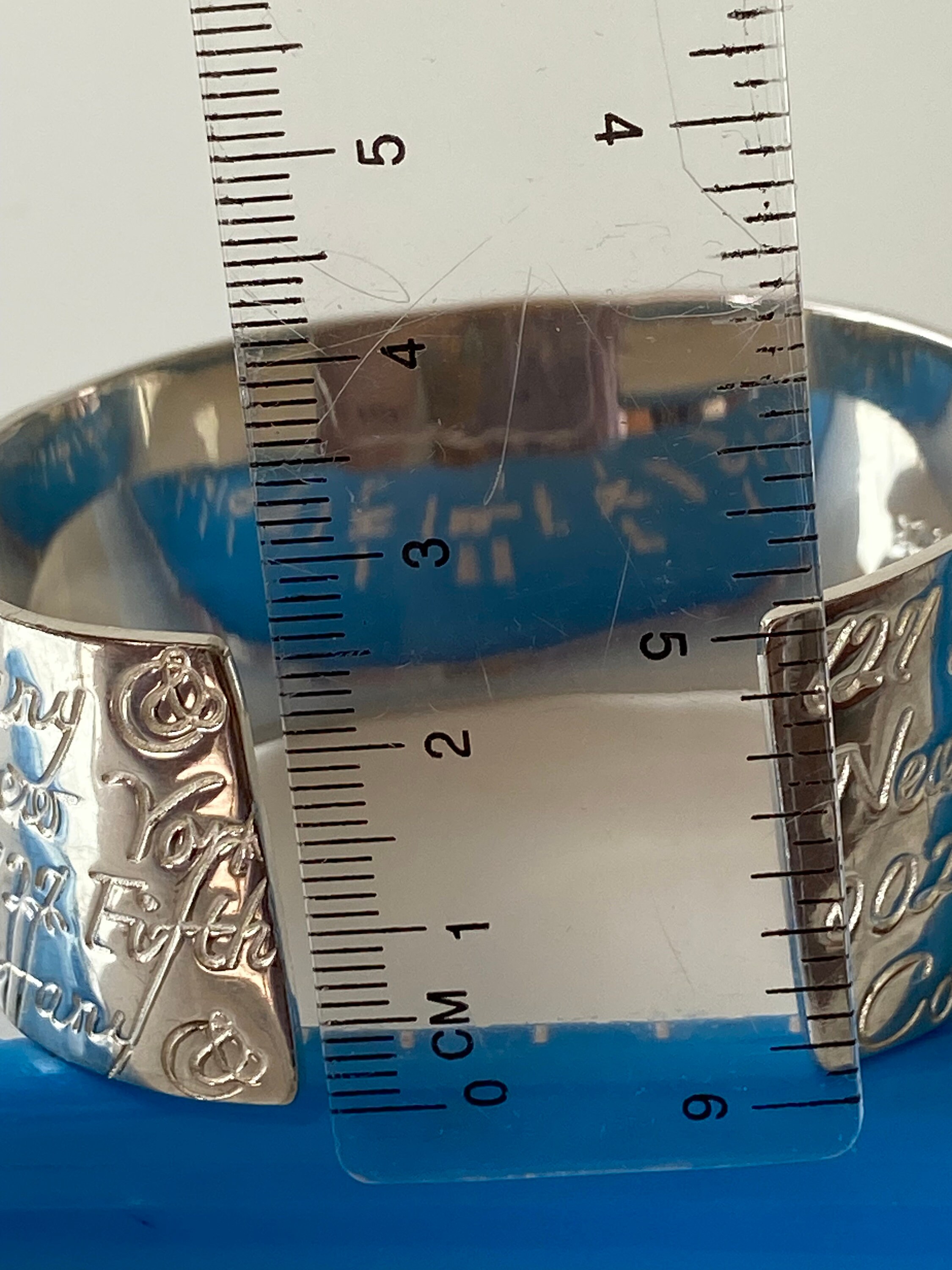 Vintage Tiffany Silver Wide Cuff Bangle Bracelet From Notes Vintage Tiffany Silver Wide Cuff Bangle Bracelet From Notes
