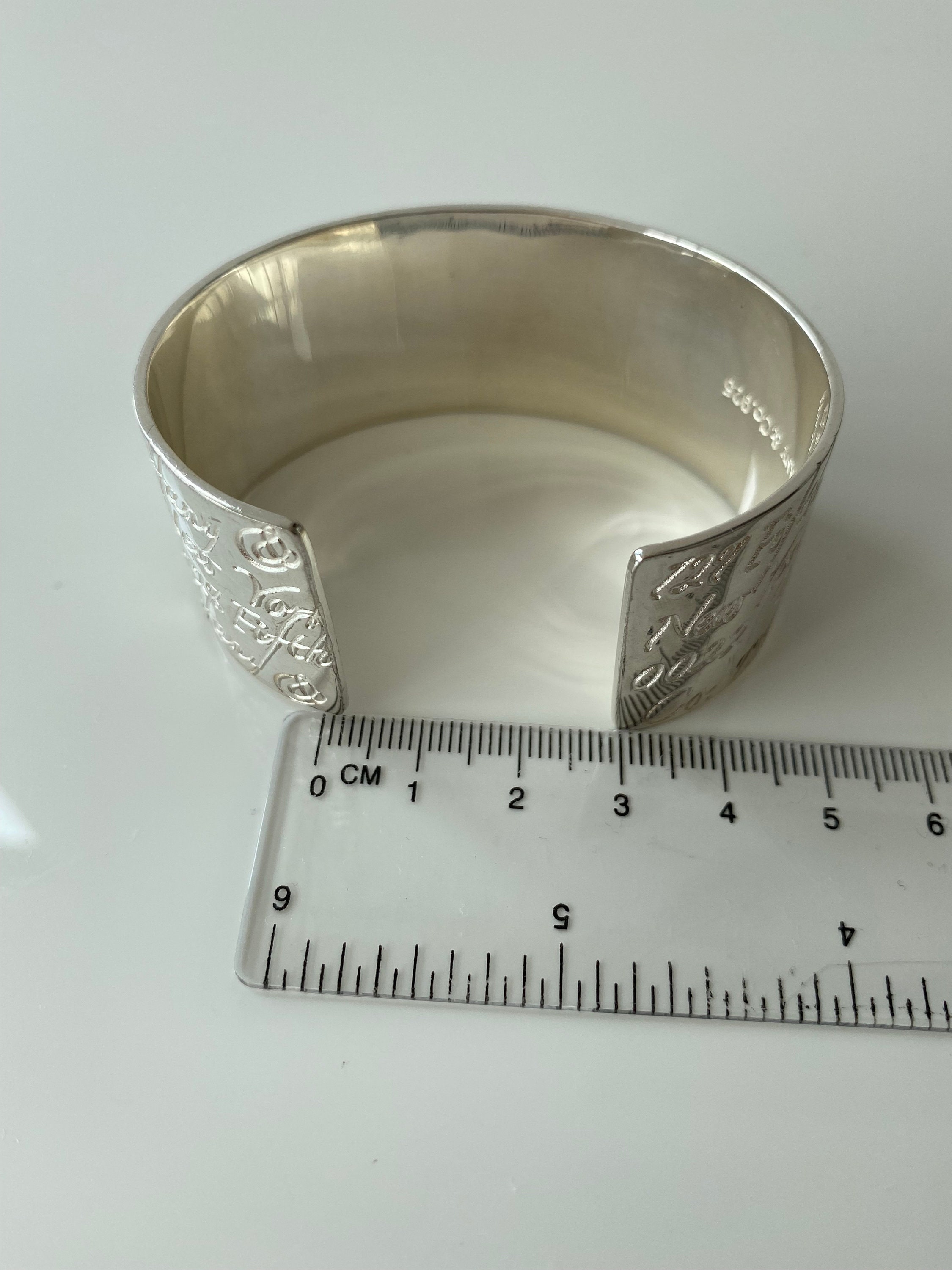 Vintage Tiffany Silver Wide Cuff Bangle Bracelet From Notes Vintage Tiffany Silver Wide Cuff Bangle Bracelet From Notes