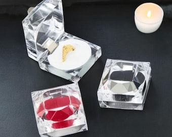 Hochzeit Ring Box, personalisierte Glas Ring Box, benutzerdefinierte Lagerung für die Trauung, Acryl Schmuck Aufbewahrung, Vorschlag Idee, personalisieren Geschenk