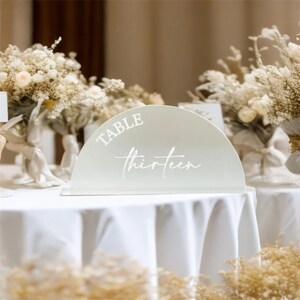 Tafelnummers, bruiloftstafelnummer, bruiloftstafeldecor, receptiebewegwijzering, acryltafelborden, elegant middelpunt