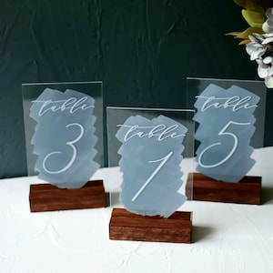 Números de mesa acrílicos, números de mesa para casamento, peça central de casamento elegante, peça central de acrílico, decoração de chá de panela