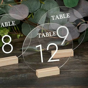 Números de mesa acrílicos, números de mesa para casamento, peça central de casamento elegante, peça central de acrílico, decoração de chá de panela